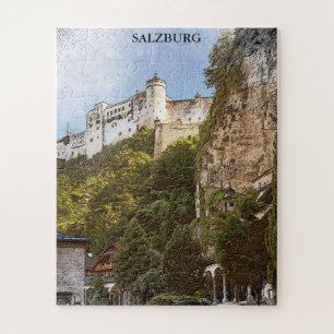 Puzzle Vintage Salzbourg Autriche Voyage Panorama