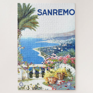 Puzzle Vintage San Remo Italie Europe Illustration de voy