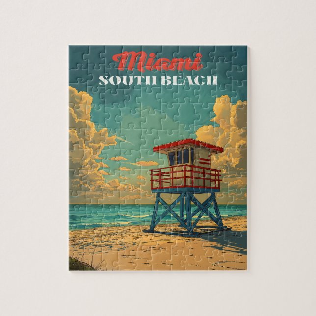 Puzzle Vintage South Beach Miami (Vertical)
