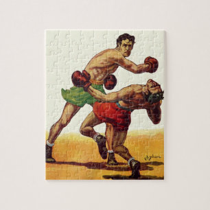 Puzzle Vintage Sports Boxing, Boxers in a Fight