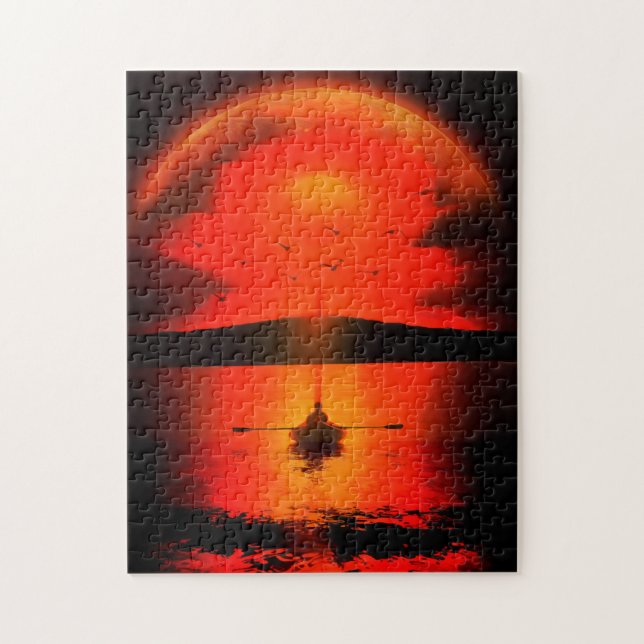 Puzzle Vintage Sunset Hope Foi Amour Encouragement (Vertical)