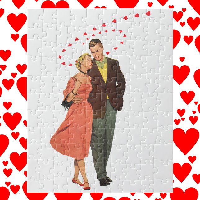 Puzzle Vintage Valentine's Day, Romantic Floating Hearts (Créateur téléchargé)