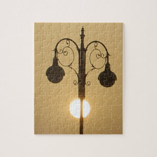 Puzzle Vintage Victorian Sunset street light.png