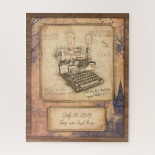 Puzzle Vintage Vieux Art. Auteur / Cadeau de l'écrivain