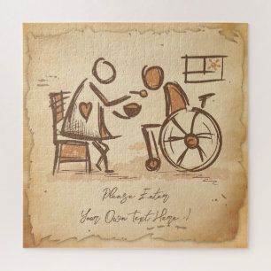 Puzzle Vintage Vieux Mode Aide-soignant, Infirmière