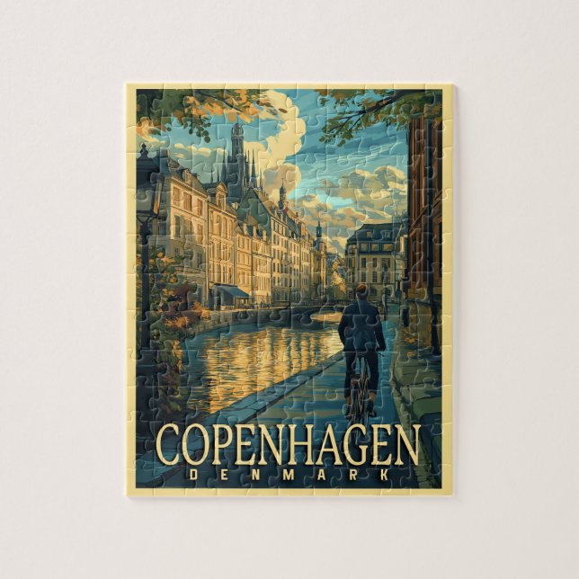 Puzzle Vintage voyage de Copenhague (Vertical)