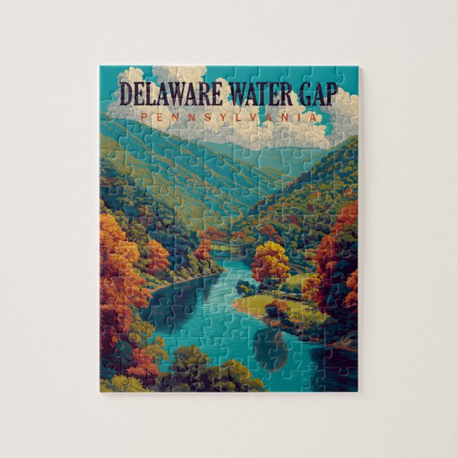 Puzzle Vintage voyage de dérivation d'eau du Delaware (Vertical)