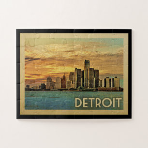 Puzzle Vintage voyage de Detroit Michigan