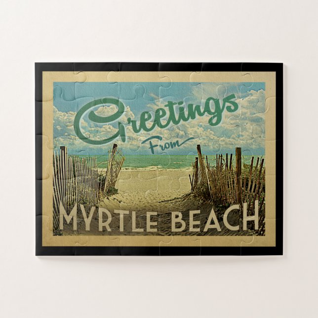 Puzzle Vintage voyage de Myrtle Beach (Horizontal)