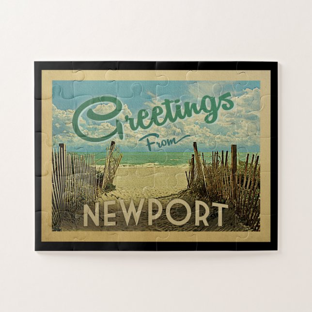 Puzzle Vintage voyage de Newport Beach (Horizontal)