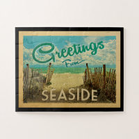 Vintage voyage de plage en bord de mer