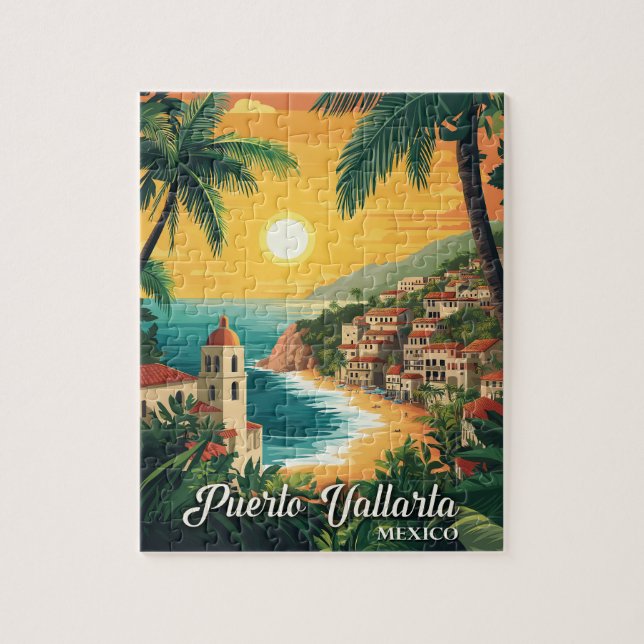 Puzzle Vintage voyage de Puerto Vallarta au Mexique (Vertical)