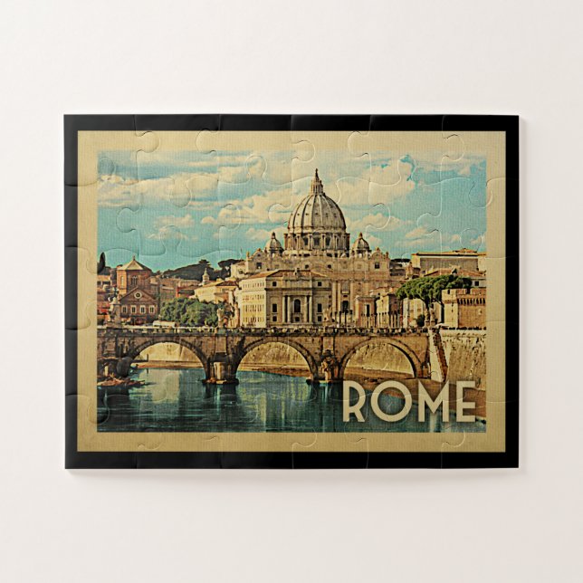 Puzzle Vintage voyage de Rome Italie (Horizontal)