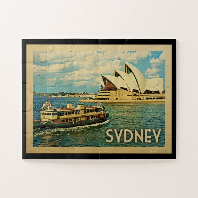 Puzzle Vintage voyage de Sydney Australie (Horizontal)