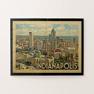 Puzzle Vintage voyage d'Indianapolis Indiana
