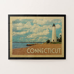 Puzzle Vintage voyage du phare Connecticut
