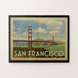 Puzzle Vintage voyage du pont du Golden Gate de San Franc<br><div class="desc">Design de San Francisco dans le style Vintage voyage avec le Golden Gate Bridge.</div>