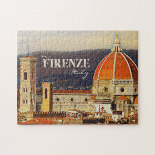 Puzzle Vintage voyage Florence Firenze Italie Eglise Duom