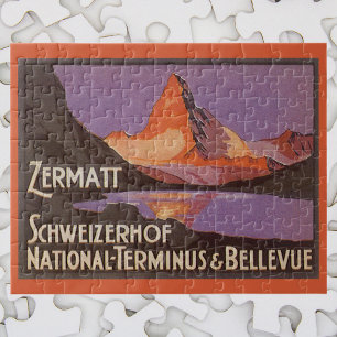 Puzzle Vintage voyage, Mont Matterhorn en Suisse