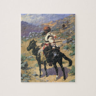 Puzzle Vintage Wild West, un trappeur indien par Remingto