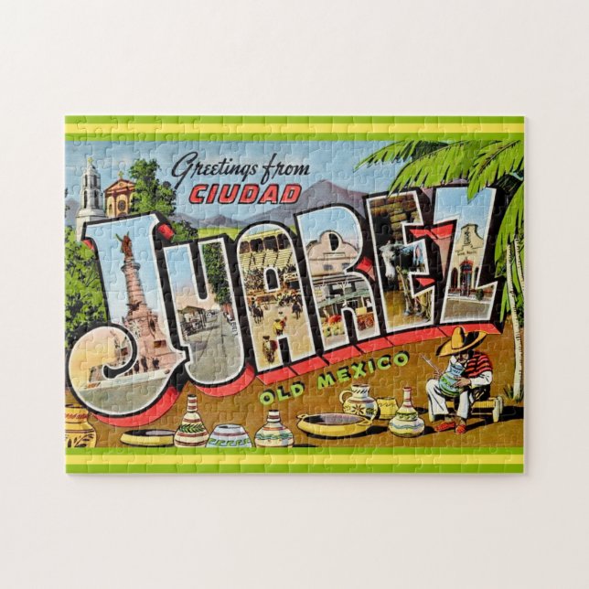 Puzzle VintageJuarez Mexique 11x14  (Horizontal)