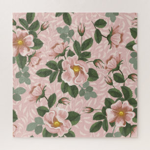 Puzzle Vintages Roses sauvages : Arrière - plan floral