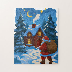Puzzle Vinyle décoratif de Noël avec le Père Noël