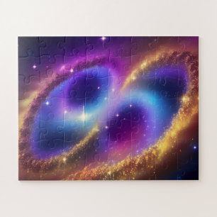 Puzzle Violet cosmique Figuré Huit dans Galaxie en temps