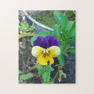 Puzzle violet et jaune