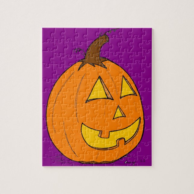 Puzzle violet Jack o' Lantern (Vertical)