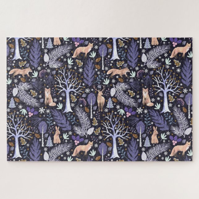 Puzzle Violet/or de bois d'hiver ID785 (Horizontal)