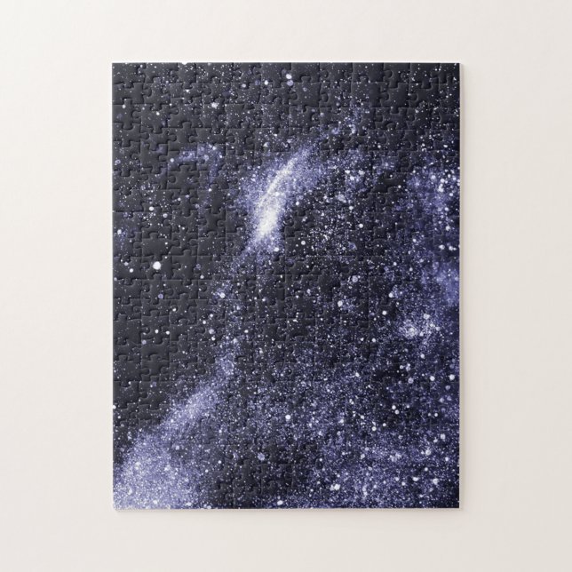 Puzzle Violet pourpre noir galaxie abstraite (Vertical)