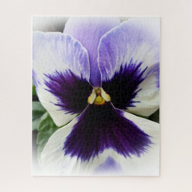 Puzzle violet profond sur blanc (Vertical)