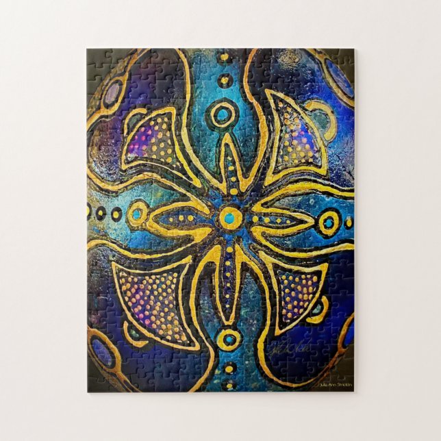 Puzzle Violet Psychédélique Par Julie Ann Strickli (Vertical)