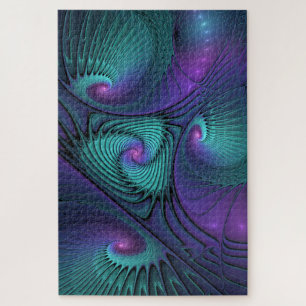 Puzzle Violet rencontre l'art fractal abstrait moderne tu