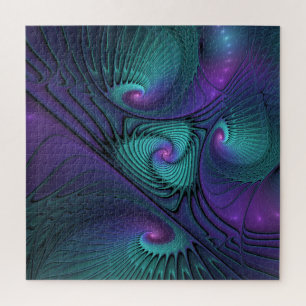 Puzzle Violet rencontre Turquoise moderne art fractal abs
