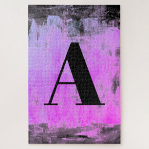 Puzzle Violet Rose Clair & Monogramme Noir