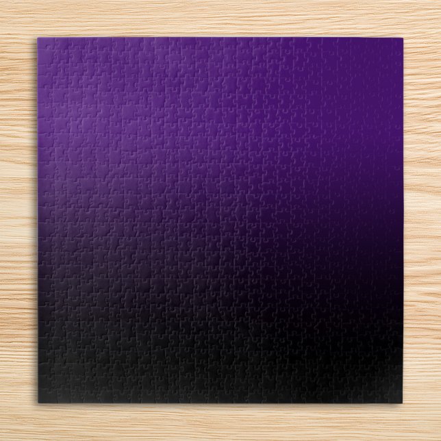 Puzzle Violet Royal et Noir Ombré (Royal Purple and Black Ombre Jigsaw Puzzle)