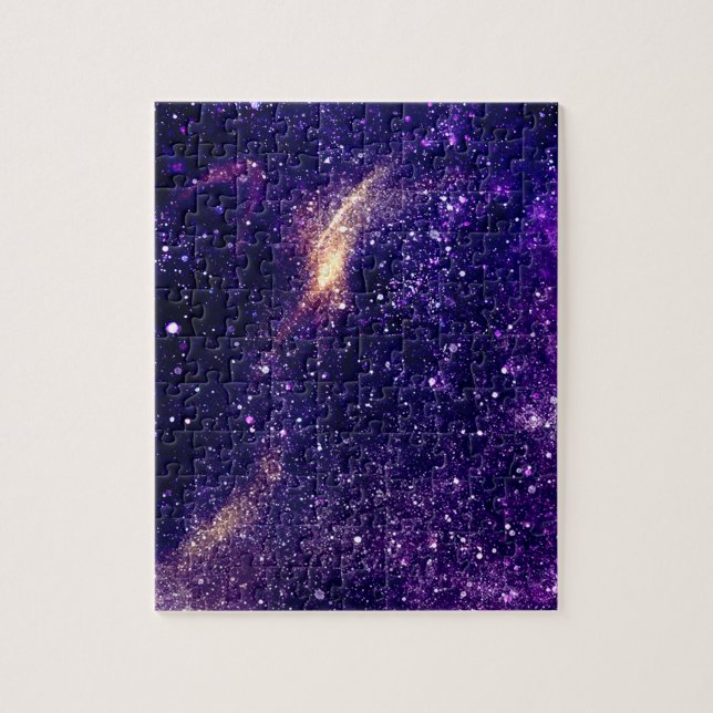 Puzzle Violet violet abstraite galaxie univers (Vertical)