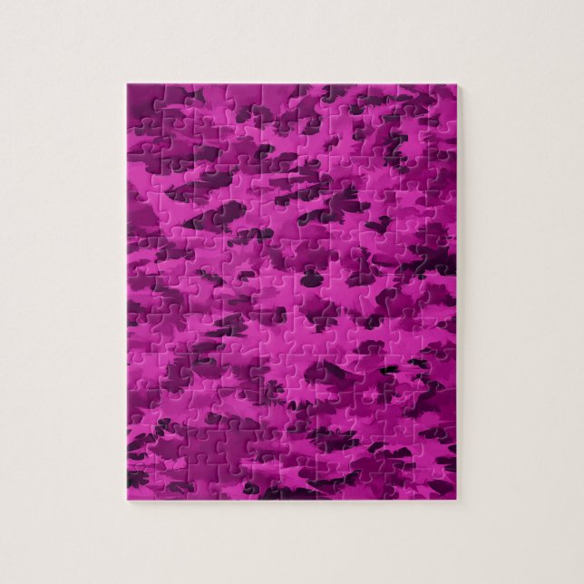 Puzzle Violette abstraite d'art de bruit de feuillage (Vertical)