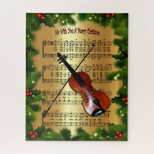 Puzzle Violon ~ "Nous Vous Souhaitons Un Joyeux Noël" ~
