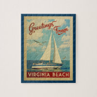 Virginia Beach Sailboat Vintage voyage Virginia
