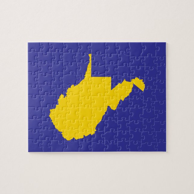 Puzzle Virginie occidentale or et bleu (Horizontal)