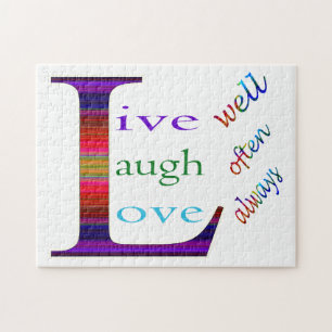 Puzzle Vis bien, Rires souvent, Amour toujours par STaylo