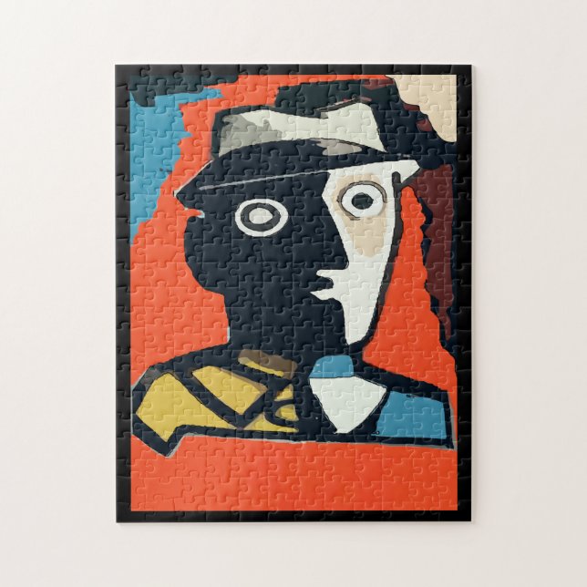 Puzzle Visage Abstrait Art déco (Vertical)