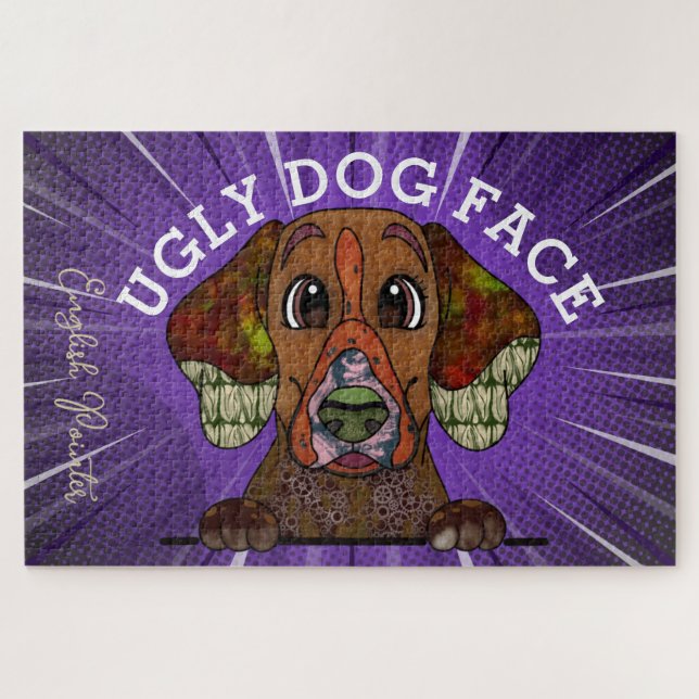 Puzzle Visage de chien anglais Pointer laid 1000 pièces (Horizontal)