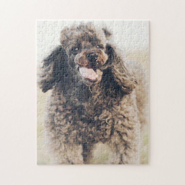 Puzzle Visage de Chien Caniche Mignon Sourire (Vertical)