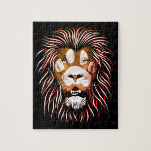 Puzzle Visage de Lion Tribal