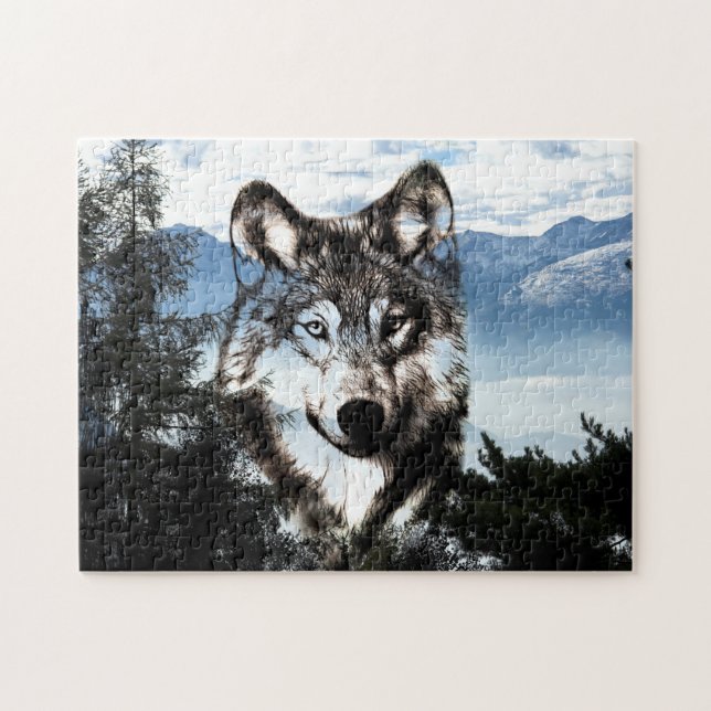 Puzzle Visage de loup (Horizontal)