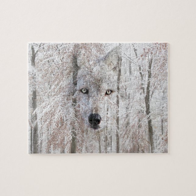 Puzzle Visage de loup caché (Horizontal)
